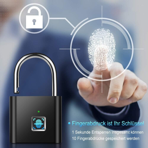Κλειδαριά Bluetooth, λουκέτο δακτυλικών αποτυπωμάτων βαρέως τύπου, βιομετρική 1