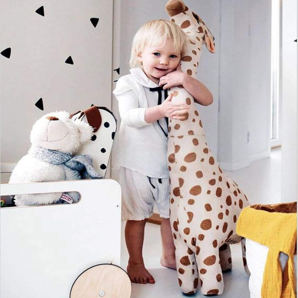 Gentle Giant, Lifelike Stuffed Giraffe, Soft Polyester Fabric, Wire-Framed Legs And Long Neck For Cozy Hugs, Ideal Nursery Decorations