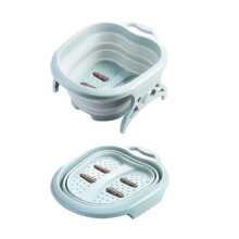 Portable Foot Spa, Intelligent Temperature Control, Remote Control, LED Display, Multiple Uses, Convenient Space Saver, Light Green, 40x41x18 Cm