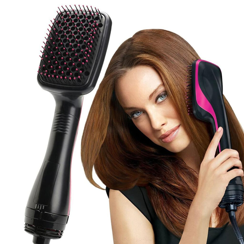 Versatile Hair Dryer Brush Combining Ionic Technology And Smart Voltage For Universal Use, Oval Ceramic Barrel Ensures Uniform Heat Distribution And