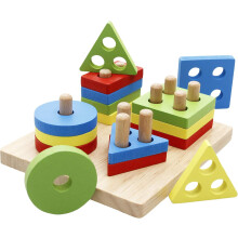 Brinquedo educativo para crianças pequenas, quebra-cabeça de encaixe de formas - Brinquedos sensoriais de madeira para desenvolver a coordenação