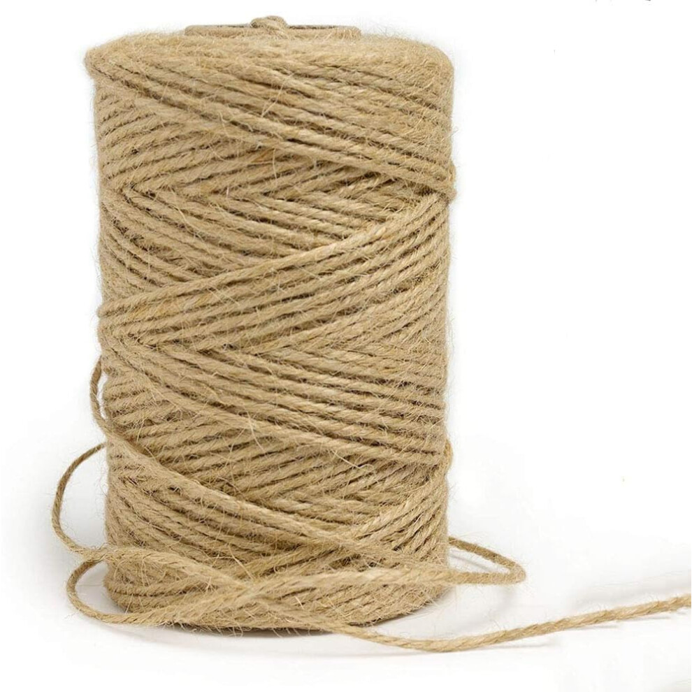 Rustic Jute Twine, Durable Packing String For Crafts Gift Wrapping, Eco-Friendly Biodegradable Material For Rural Style Decoration (100M) 9048212480273