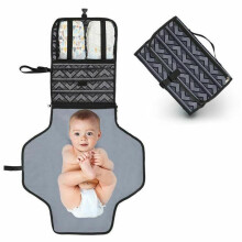 Vitenskapelig oppbevaringsplass, praktisk håndtak og stropper, bærbar stellematte, vanntett reisestellematte til baby, komfort og bekvemmelighet