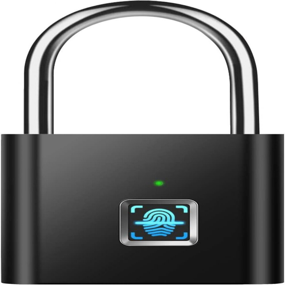 Biometric Padlock, Smart Keyless Fingerprint Lock Ultra-Long Standby Time, Durable And Water-Resistant For Suitcases, Backpacks, Gym Lockers, And More 9048212375524
