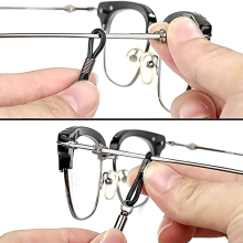 Catena per occhiali da uomo e da donna, design unisex, catenella di fissaggio per occhiali con anello regolabile e passanti in silicone, cordino