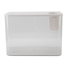 Acuario compacto con filtración de alta eficiencia, mini pecera para betta, camarones, peces dorados y tortugas, material resistente a roturas con
