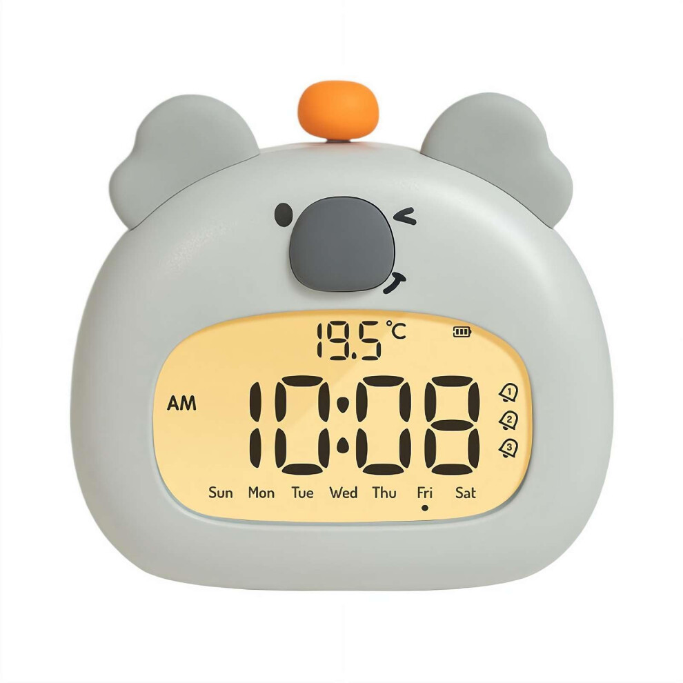 Digital Alarm Clock, Cute Panda Koala With Rechargeable Battery, Dimmable Snooze, Fun Gift (Koala) Light