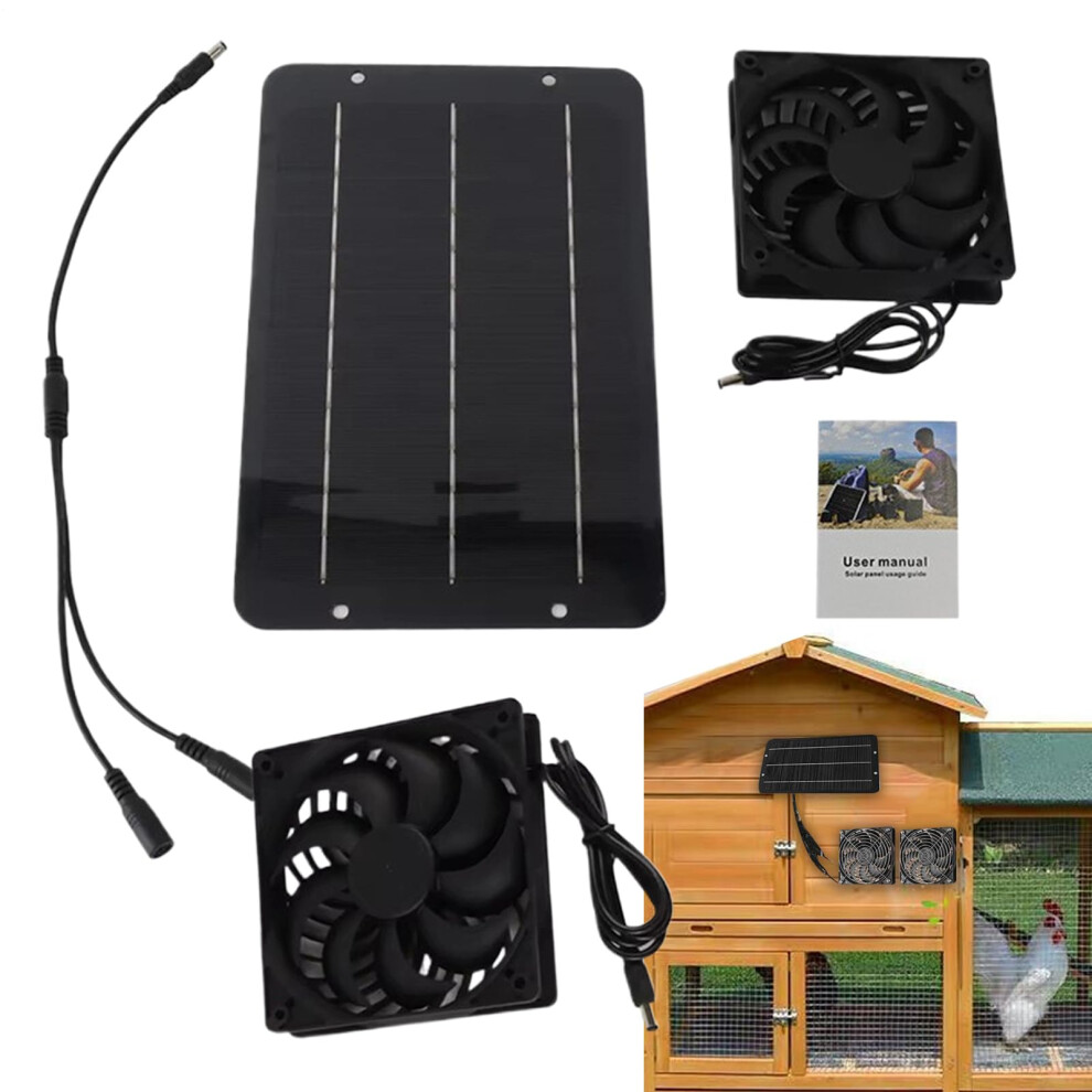 Solarpowered Exhaust Fan Solar Ventilation Fan For Barn Buildings Lightweight Cooling Fan With Exhaust System For Camping And Picnics 9365049945561