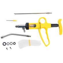 Auto Injector Syringe 5ml Adjustable Drench Gun With Metal Head, Comfort Handle And Clear Scale For Cattle Goats Pigs