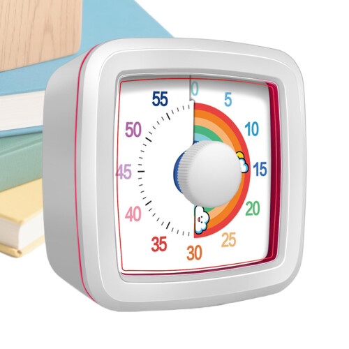 Visual Timer, Mechanical Countdown Clock for Kids and Adults  Teaching Clock Quiet Time Management Tool