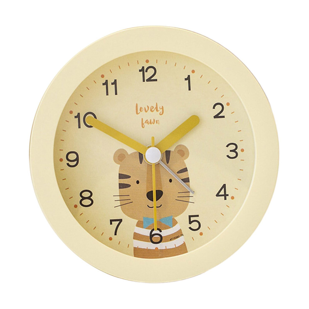 Cartoon Animal Alarm Clock for Kids, Gentle WakeUp Tones with Nightlight, Battery Not Included