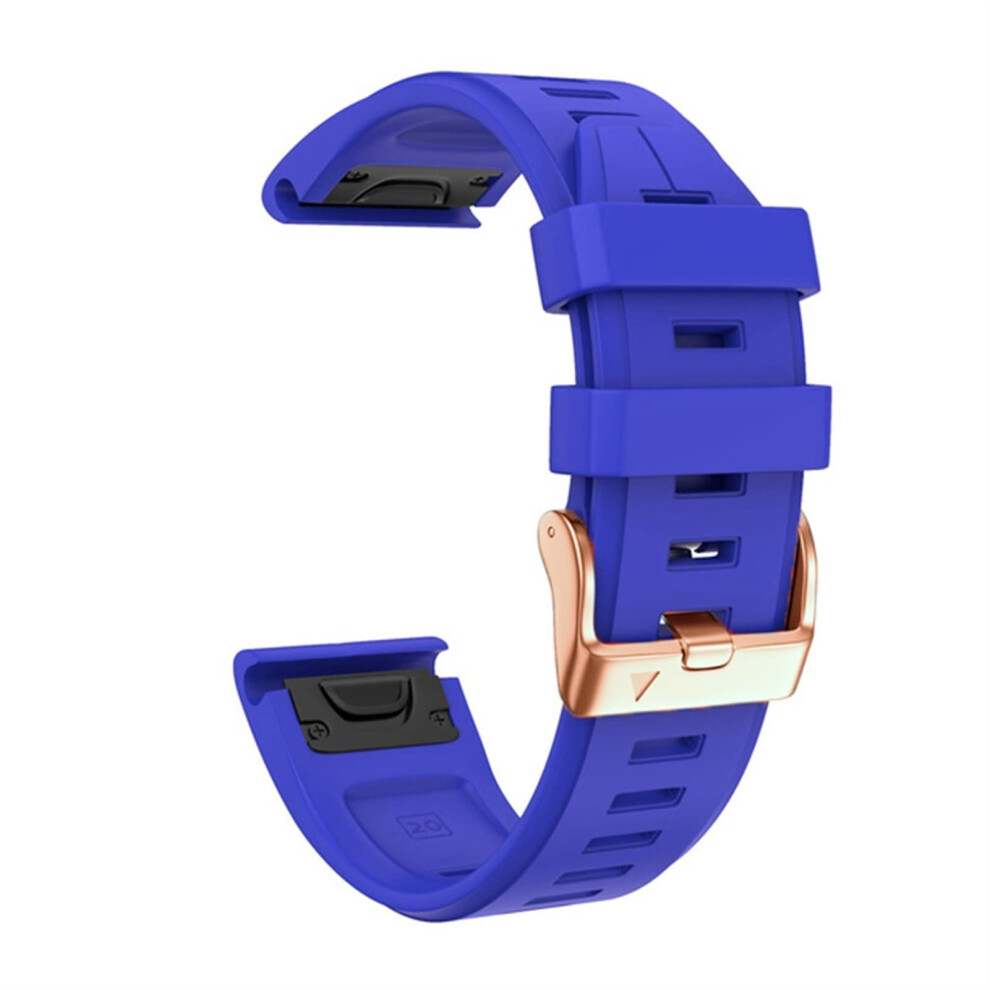 Lake Blue Strap With Rose Gold Buckle, Waterproof Quick Fit Band For Garmin Instinct 2S And Fenix 7S Blue,Gold 9113335144354