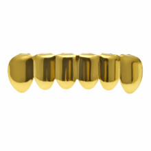 Bottom False Teeth Halloween Mouth Grills Tooth Performance Party Household Ornament Accessories Cosplay Costumes, Gold, Bottom
