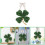Patrick's Day Decoration Shamrock Wreath- four leafs clovers 2