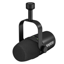 Ergonomic Design of USB Microphone 3Pin Dynamic Mic for Video Recording and Live Streaming with Simple Volume Control Button