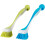 Assorted Color Dish Brush with Handle, Loop Handle for Hanging Nylon Bristles Stiff for Effective Cleaning 2Pcs 1