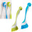 Assorted Color Dish Brush with Handle, Loop Handle for Hanging Nylon Bristles Stiff for Effective Cleaning 2Pcs 2