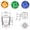 Multi-Color Differentiation Water Flow Saver, Shower Flow Reducer for Easy Selection, Wide Application Scope in Various Settings 3