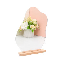 Elegant Aesthetic Vanity Mirror For Desk, Ideal Cloud Shape Decorative Mirror Frameless Acrylic Stand Perfect Size For Bedroom Dormitory Entrance