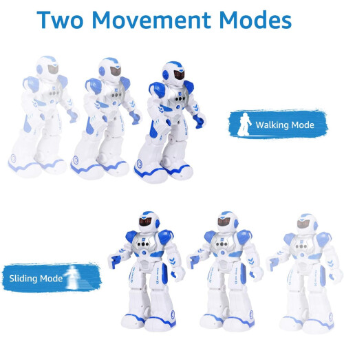 Interactive Robot Toy, Programmable With Gesture Sensing Control, Infrared Remote, Singing Dancing Walking, Educational STEM Toy, Rechargeable Kit, 1