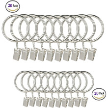 Sliding Window Door Decor: Heavy Duty Silver Curtain Rings, 40 Pieces, Easy To Install On Various Curtain Rods