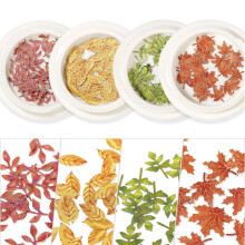 Stickers pour ongles Feuille d'érable, Feuilles d'érable d'automne en relief pour ongles en acrylique, Décoration d'ongles pour Thanksgiving,