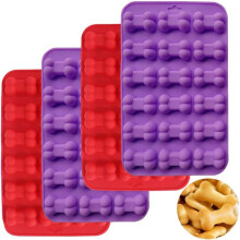Moldes de silicone versáteis em formato de pata de cachorro e osso para confeitaria criativa, chocolate e doces. Fáceis de desenformar e limpar,