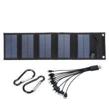 Foldable Solar Panel for Outdoor Activities, Convenient Carrying Strong Applicability 12W Portable Solar Charger, Monocrystalline Silicon Foldable