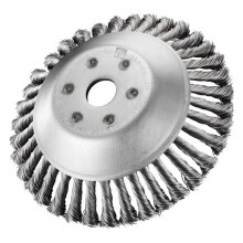 Steel Wire Wheel Brush for Driveway, Paving Stone Derusting Cleaning, High-Quality Carbon Steel Weed Eater Head, Garden Grass Maintenance Tool
