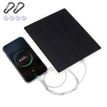 Solar Panel Charger For Outdoor Security Camera, Advanced Protection Features Shockproof Rustproof And Dustproof Design