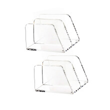 2 Tiers Clear Acrylic Desktop Shelf For Organizing-Two packages