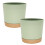 Flowerpot Automatic Water Absorption Round Double Layer-Green 1