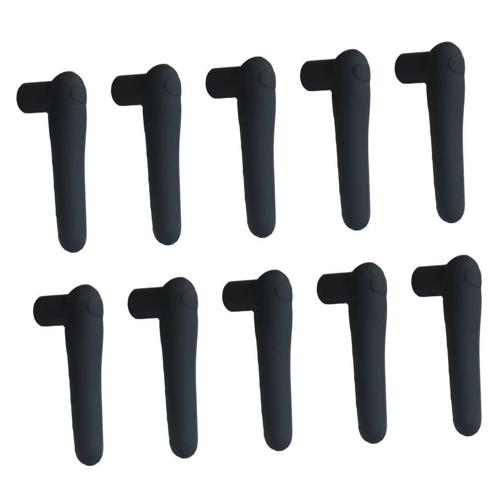 10 Divisions Permanent Elastomer Handle Guards Fixed-Black 7704000678322