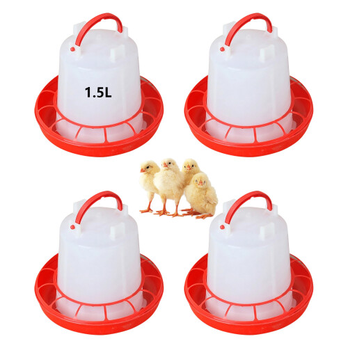 Poultry Waterer and Feeder Set Water Container BackYard-Style3