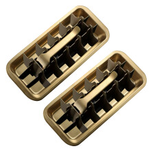 2-Pack Stainless Steel Heavy-Duty Ice Trays | 18-Cavity-Gold