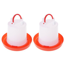 Plastic Poultry Feeder and Waterer Set Spill Proof for-Style1