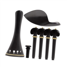 Professional Violin Accessories Ebony Violin Accessories FourPiece Set (Endpin Peg Chinrest Tailpiece) Professional Violin Accessories