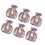 Durable Velvety Drawstring Party Favors-Purple Cloud Pattern 1
