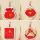 Soft Corals Fleece Bath Towel Secure Hanging Loop-Red envelope 2