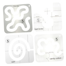 4Piece Acrylic Patchwork Ruler Set for DIY Sewing, Quilting