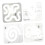 4Piece Acrylic Patchwork Ruler Set for DIY Sewing, Quilting 1