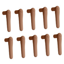 10 Stück Griffschutz aus weichem Elastomer, mehrere-Kaffeefarbe