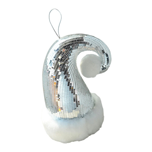Disco-Weihnachtsmann-Hut-Hängeornament für