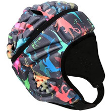 Colorful Soft Padded Rugby Headgear Goalie Cap Adjustable AntiCollision For 7V7 Hockey Soccer Adults Children