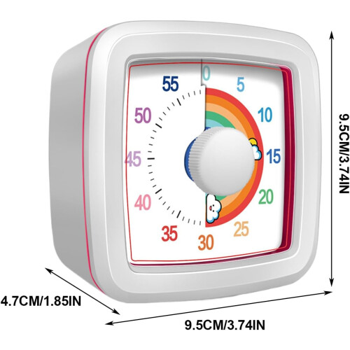 60Minute Visual Timer, Countdown Clock with Large Numbers for Kids and Adults Ref: 4924 1