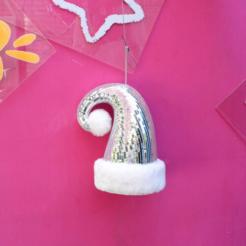 Disco-Weihnachtsmann-Hut-Hängeornament für 1