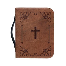 Bible cover for women, vintage Bible holder, zippered Bible case for women, waterresistant Bible cover for women, large handle Bible cover case.