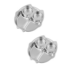 Vaisselle en acier antirouille pour tout-petits, 2 paquets-hibou