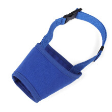 Dog Muzzle For Barking And Chewing, AntiBiting, Adjustable Strap, For Various Breeds, Long Snout, Blue, Size M