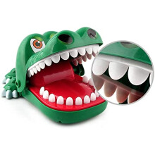 Crocodile Toy Classic Mouth Dentist Bite Finger Family Game Children Action Skill Game Toy, Large Size, 8.3 x 5.7 x 4.3 Inches